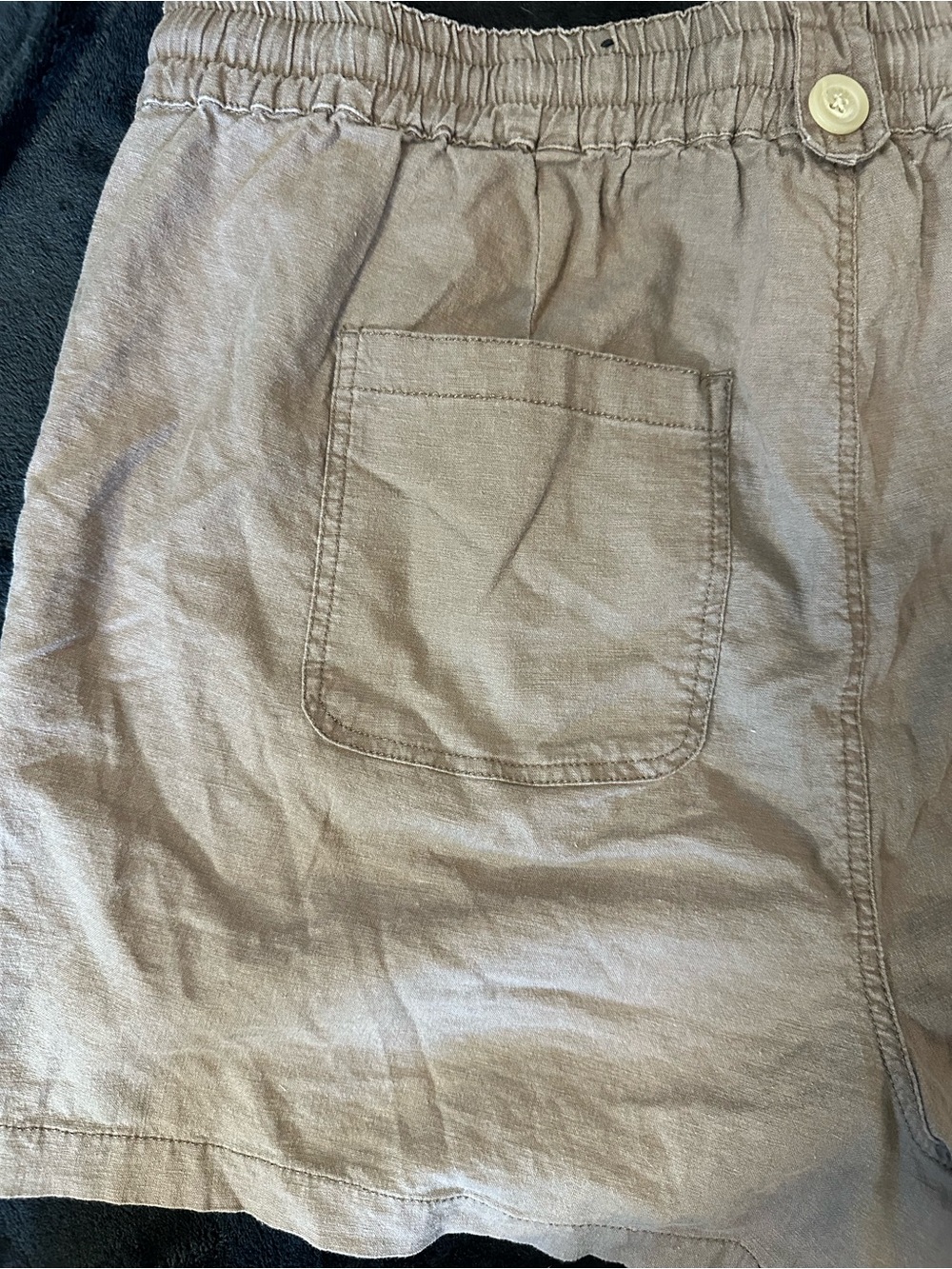 Torrid Taupe Linen Blend Drawstring Shorts Size 16 Relaxed Casual Summer - Picture 10 of 12